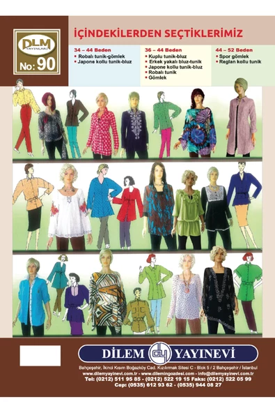 Güler Erkan Provasız Tunik Gömlek Bluz Giyim Kalıpları No:90 - 2