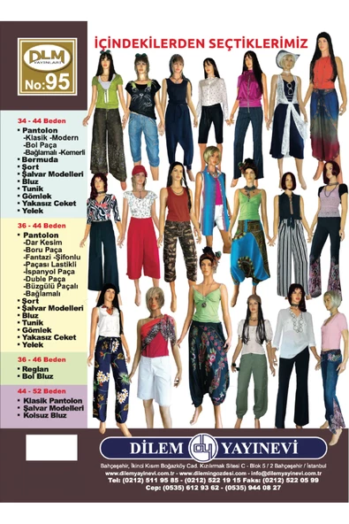 Güler Erkan Provasız Pantolon Bermuda Şalvar Giyim Kalıpları No:95 - 2