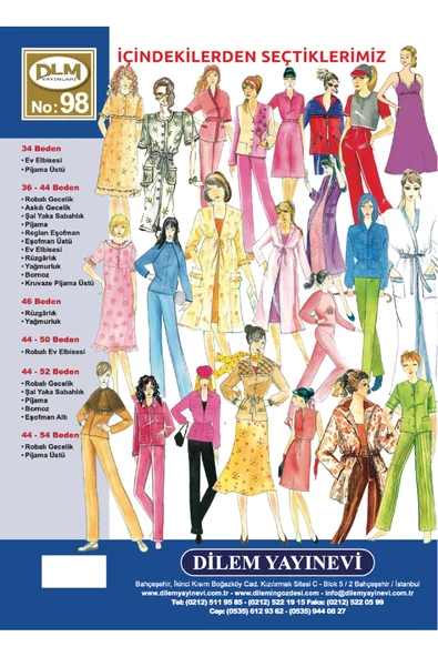 Güler Erkan Provasız Gecelik Sabahlık Pijama Eşofman Giyim Kalıpları No:98 - 2