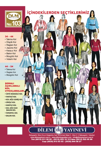 Güler Erkan Provasız Bluz Ve Gömlek Giyim Kalıpları No:103 - 2