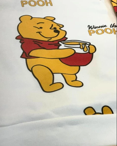 Winnie The Pooh Baskılı Aylık Erkek  Bebek Takım - Resim 4