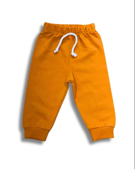 Çizgili Aylık Erkek Bebek Takım (Turuncu) - Resim 3