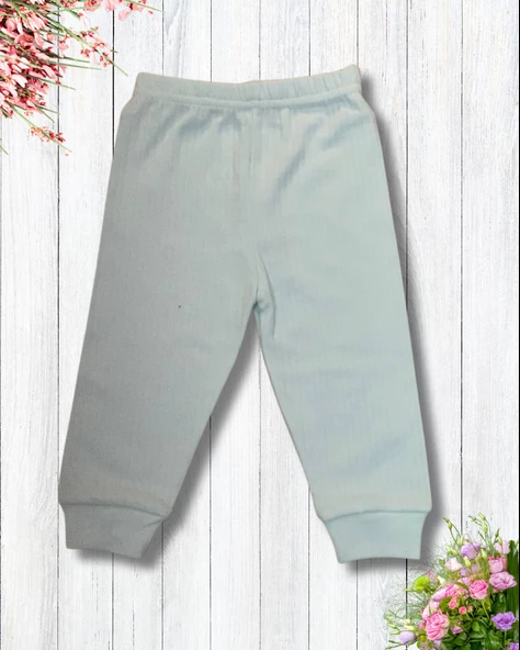 Çiçekli Volanlı Kol Aylık Kız Bebek Takım (Mavi) - Resim 4