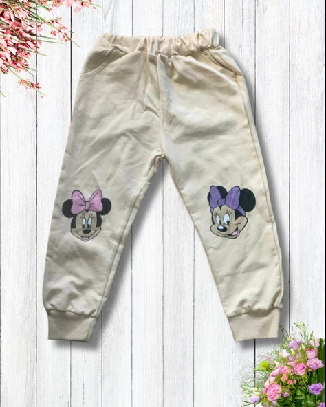 Kız Bebek Minnie Mouse Baskılı Şişme Yelekli Takım (Beyaz) - Resim 4