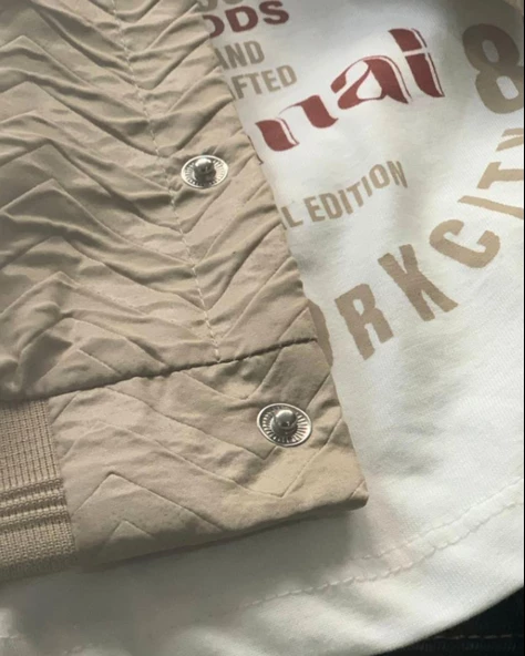 Erkek Bebek Aylık Deri Ceket Sweat Pantolon Takım - 5