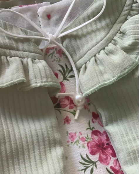 Kız Bebek Elbise Hırka Tül Altlı Takım (Yeşil) - 5