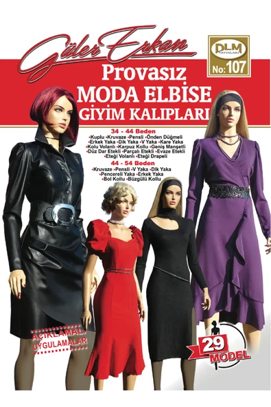 Güler Erkan Provasız Moda Elbise Giyim Kalıpları No:107