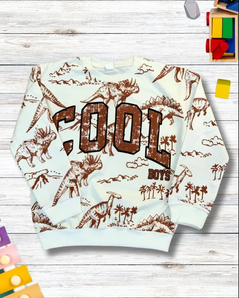 Cool Baskılı Günlük Mevsimlik Renkli Erkek Alt Üst Takım (Kahve) - Resim 3