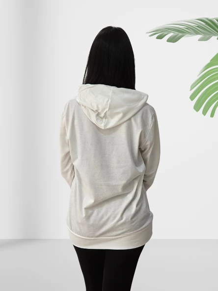 Be Cool Baskılı Kapüşonlu Swaetshirt (Beyaz) - 6