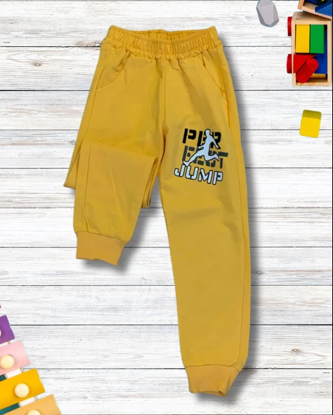 Karışık Baskılı Günlük Mevsimlik Renkli Erkek Alt Üst Takım (Sarı) - Resim 4