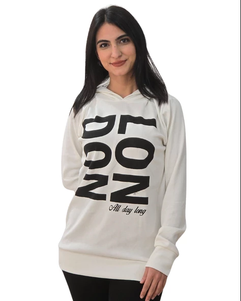 London Baskılı Kapüşonlu Swaetshirt (Mavi) ürün görseli