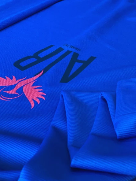 Air Baskılı Kapüşonlu Swaetshirt (Mavi) - Resim 5