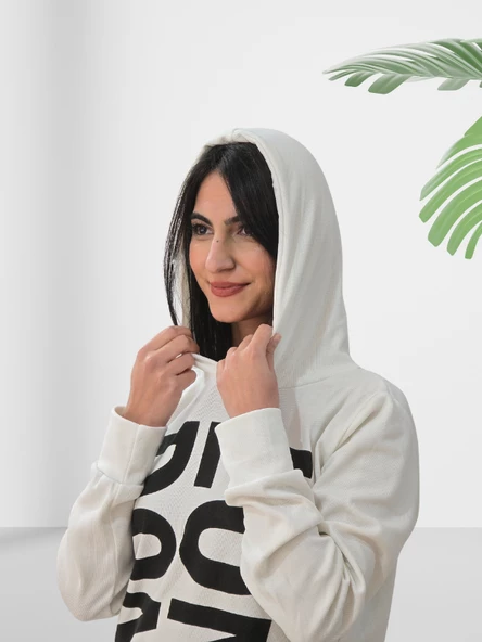 London Baskılı Kapüşonlu Swaetshirt (Mavi) - Resim 6