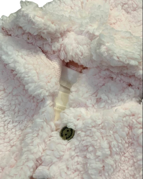 Peluş Montlu Kız Bebek Takım (Pembe) - Resim 3