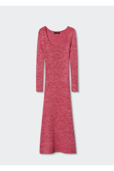 Fitted Kesim Pembe Mango Model Elbise - 2