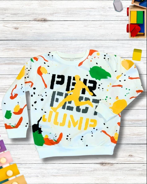 Karışık Baskılı Günlük Mevsimlik Renkli Erkek Alt Üst Takım (Sarı) - Resim 3