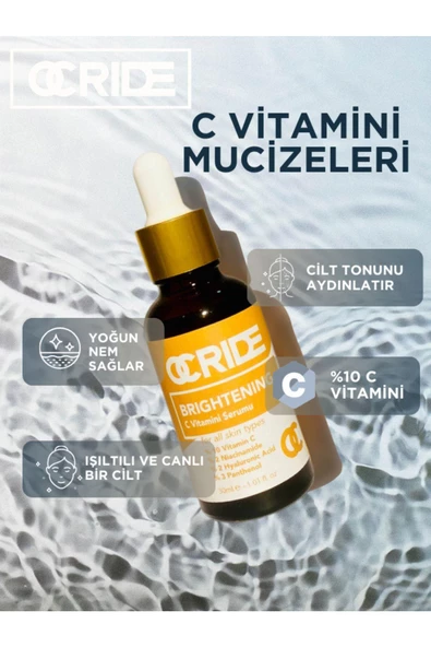 Ocride Aydınlatıcı C Vitamini Cilt Serumu 30ml Vegan Pürüzsüzleştirici İnce Çizgi Azaltıcı (%10 VİTAMİN C) - 6