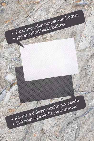 Dijital Baskı Kişiye Özel İç Kapı Dekorasyon Paspas  PS11266 - Resim 2