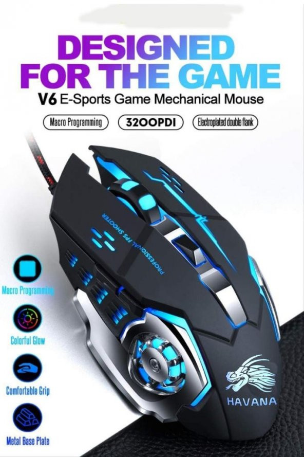 Gaming Mouse Kablolu Rgb Arkadan Aydınlatmalı Usb Optik Bilgisayar Faresi - 3