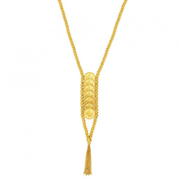 22 ayar altın turalı dorikalı sallantılı kolye