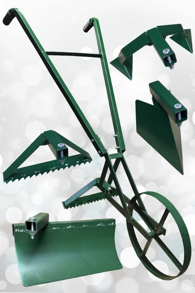 4 Aparatlı Çapa Arabası Fide Kenar Çevreleme Çapalama Ot Yolma Karık Açma Manuel Çapalama Makinesi