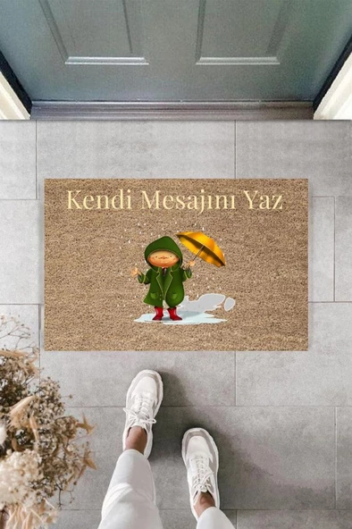 Dijital Baskı Kişiye Özel İç Kapı Dekorasyon Paspas  PS11269 - Resim 3