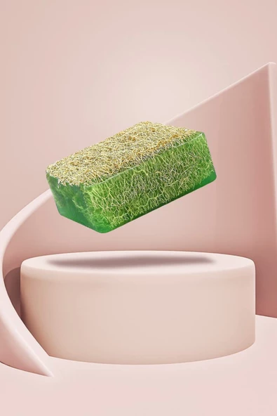 Sabun Saklama Çantalı Kabak Lifli Aloe Vera Sabunu - 3