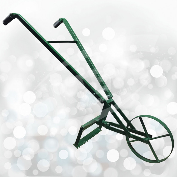 Dörtgen Bıçaklı Ot Sürme Arabası Ot Yolma Makinesi Ot Kesme Aleti Bahçe Ot Çim Biçme Kopartma Aracı