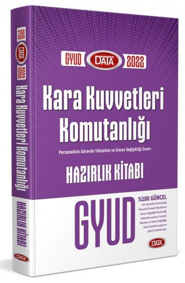 Kara Kuvvetleri Komutanlığı GYUD Hazırlık Kitabı Data Yayınları