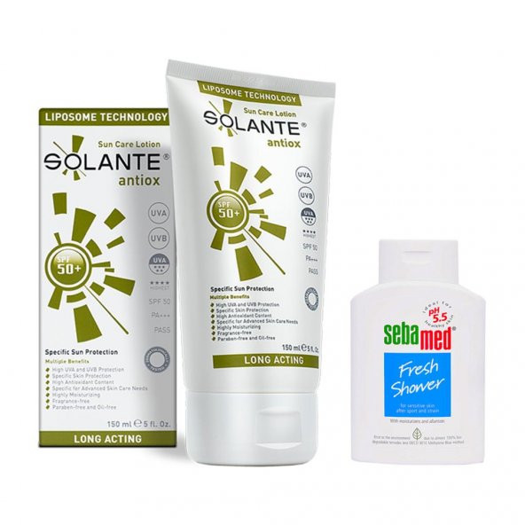Solante Antiox Spf 50+ 150 ml + Sebamed Duş Jeli 20 ml