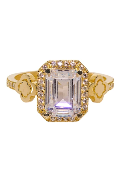 Cigold Taşlı Yüzük Baget 14 Ayar Altın 2,70 Gr OA-K21701028814 - 4