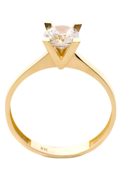 Cigold Tektaş Yüzük 14 Ayar Altın 1,59 Gr OA-K21201028835 - 3