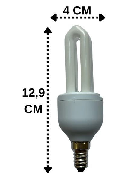 Philips 8W (42W) 2700K (Sarı Işık) E14 Duylu (İnce Duy) Floresan Ampul - 2