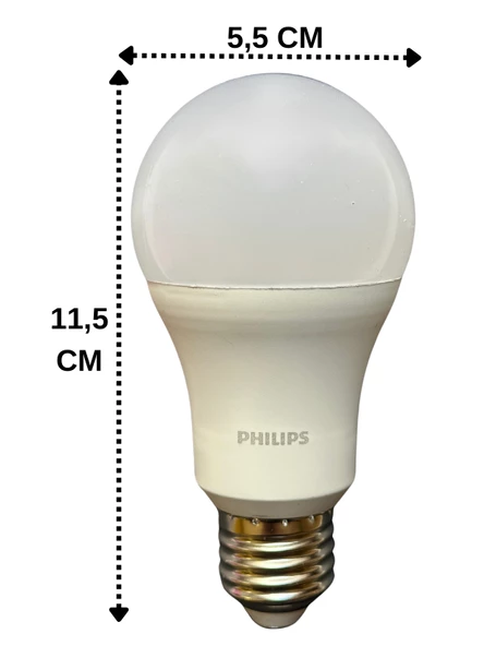 Philips 13W (100W) 6500K (Beyaz Işık) E27 Duylu Led Ampul (10 Adet) - 3