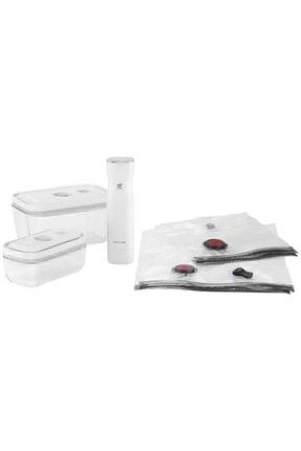 Vakum Başlangıç Seti 7 Parça 1x Vakum Makinesi, 2x L/m Plastik Vakum Kutusu 4x Vakum Poşeti - 1