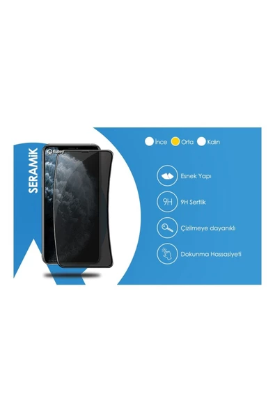 THREESTEP Iphone 11 Ve Xr Ekran Koruyucu Seramik Nano Iphone 11 Ve Xr Kılıf Siyah Ceramic Nano - 2
