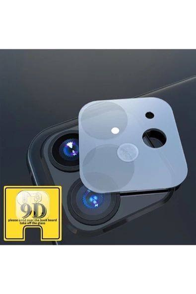 OMAC Kopya - Iphone 11 6.1inch 2019 Full Tempered Kamera Koruyucu Kırılmaz Cam - Şeffaf - 4