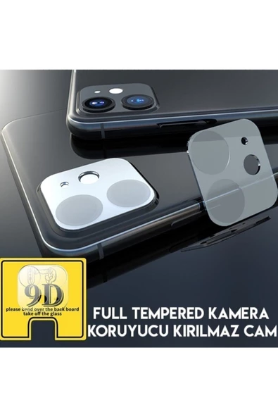 OMAC Kopya - Iphone 11 6.1inch 2019 Full Tempered Kamera Koruyucu Kırılmaz Cam - Şeffaf - 2