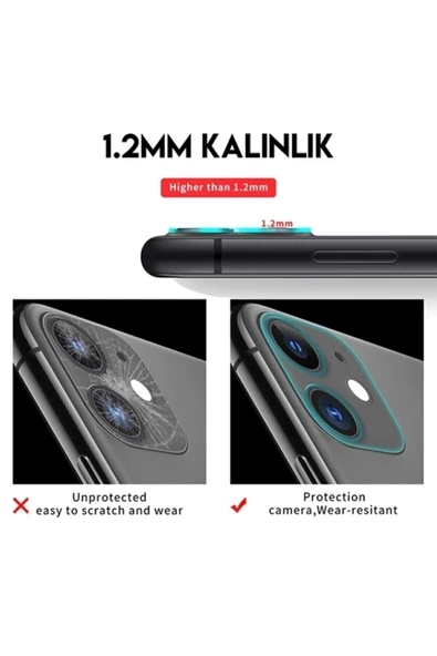 OMAC Kopya - Iphone 11 6.1inch 2019 Full Tempered Kamera Koruyucu Kırılmaz Cam - Şeffaf - 5