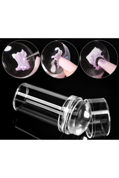 THREESTEP Tırnak Süs Damgalama Yumuşak Ve Pürüzsüz Yüzey, Kolay Ve Pratik French Stamper Aleti Seti - 3