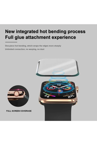 THREESTEP Apple Watch Seri 4 5 6 Se 45mm Uyumlu Nano Ekran Koruyucu - 3