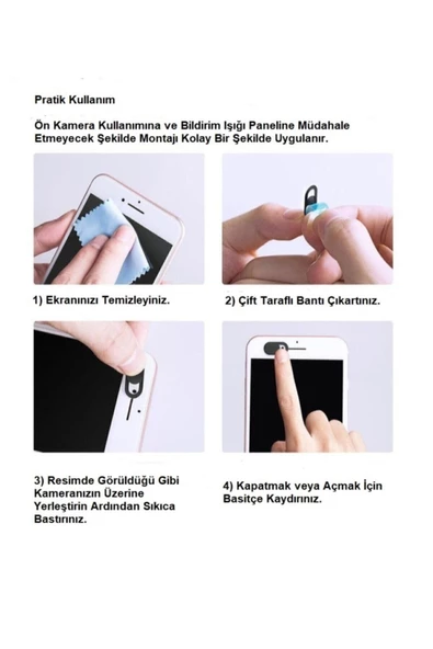 Webcam Cover Laptop Notebook Kamera Kapatıcı Ve Telefon Kamera Kapatıcı X 3'lü Set - 4