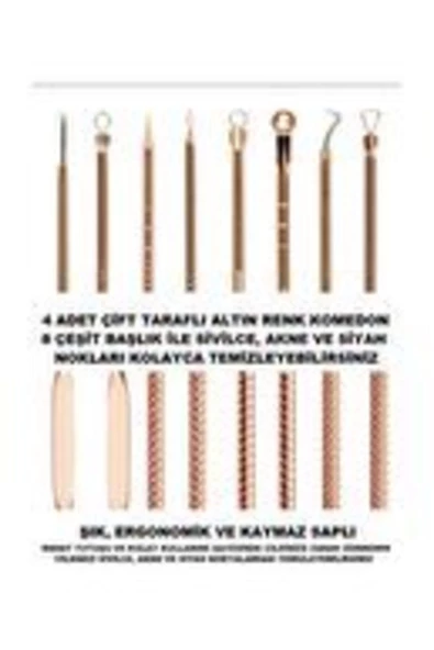 OMAC Akne-siyah Nokta Temizleyici 4'lü Set Paslanmaz Çelik Komedon - 2