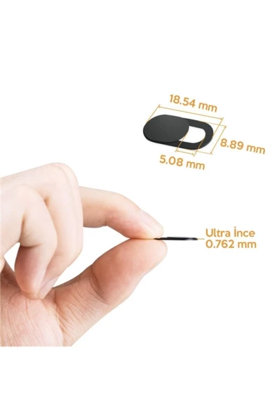 THREESTEP Pratik Web Kamera Kapatıcı - Ekstra Ince 0.7mm - Webcam Cover Gizliliğiniz Için Güvenli Kullanım - 5