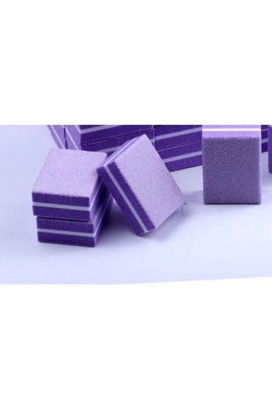 OMAC 1 Adet Lot Çift Taraflı Mini Tırnak Törpüsü Renkli Sünger Oje Zımpara Parlatma Manikür Araçları - 2