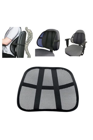 Asonic Sırt Dayama Filesi Bel Desteği Minderi Ortopedik Ofis Koltuk Yastığı Bel Fıtık Koruyucu Bel Destek - 3