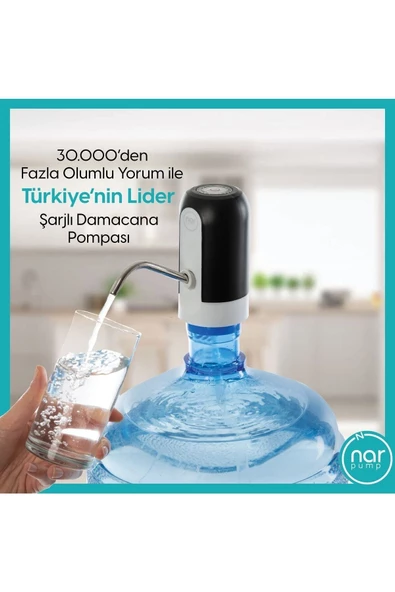OMAC Kopya - Hızlı Ve Sessiz Damacana Pompası, Usb Şarjlı Ve Otomatik, Dakikada 1.7 Litre Su Çıkışı - 2