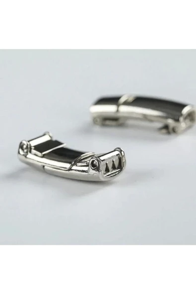 bağcık ayakkabı Mıknatıslı Manyetik Lastikli Ayakkabı Bağcık Yeni Model Klipsli Siyah - 6