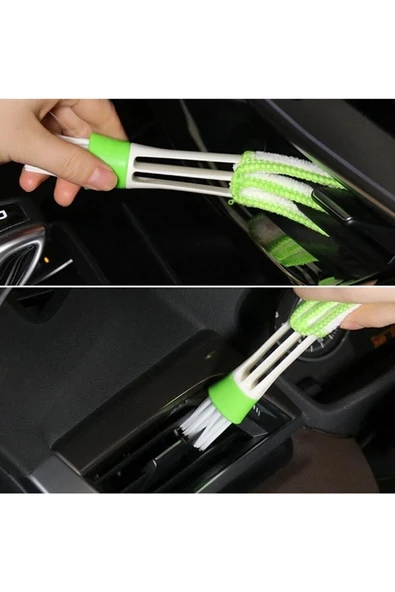 THREESTEP Oto Klima Havalandırma Detay Fırçası Araç Klima Izgarası Iki Yönlü Temizleme Fırçası - 4
