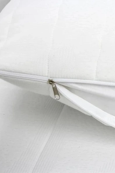 THREESTEP Kapitoneli Yastık Alezi 2'Li Pamuklu Fermuarlı Kapitone Yastık Koruyucu Yastık Kılıfı - 3